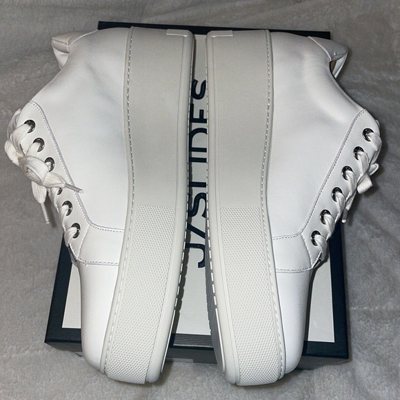 NWT J/SLIDES MAYA White Leather Sneaker - Picture 12 of 15